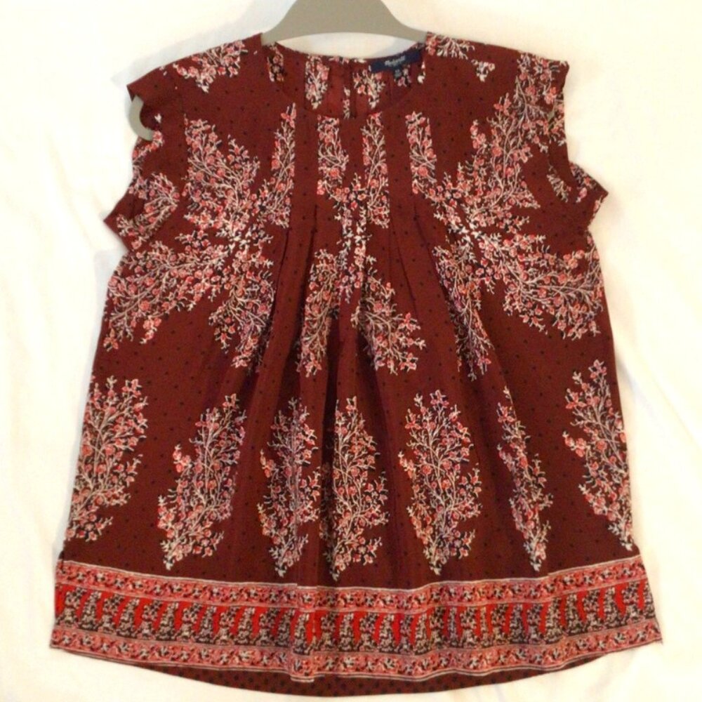 Madewell Flowy Silk Top Sz XS